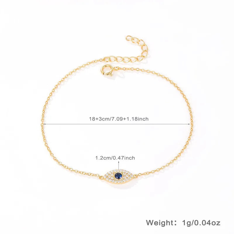 925 Silver Greek Evil Eye Zircon Bracelet-14